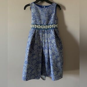 Metallic Jacquard Girl Party Dress by Cinderella Couture - 10